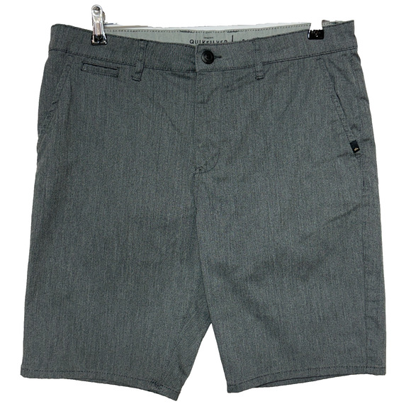 Quiksilver Shorts Mens 34 Gray Chino Straight Fit Flat Front Actual 34X9 - Picture 1 of 8